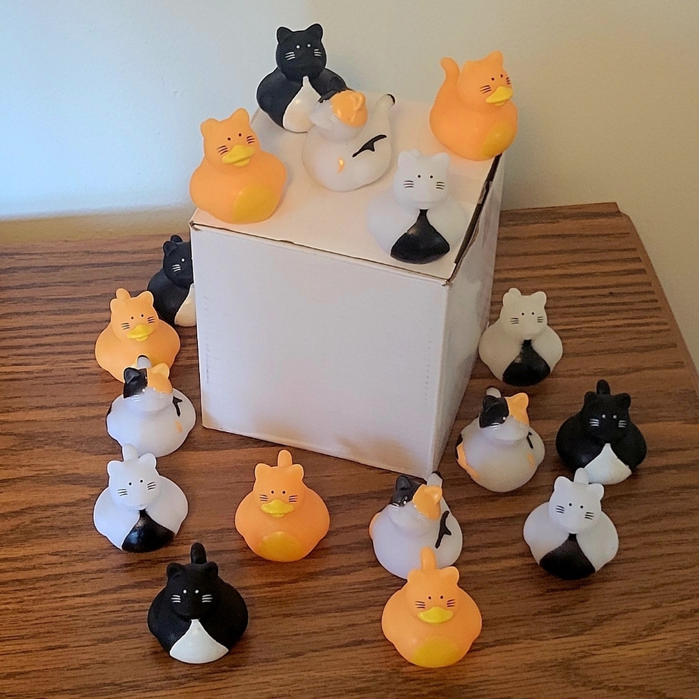 Cute 16 Pc. Variety Kitty Cat Ducks For Jeep Ducking And Pool Fun. NWOT